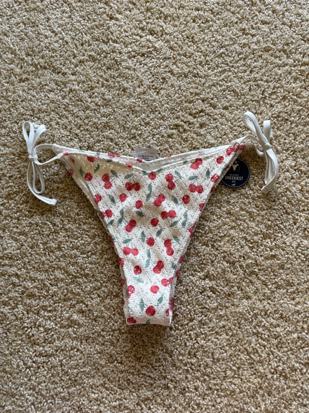 Hollister Cheekiest‎ Bikini Bottoms Cherry Print Size XL